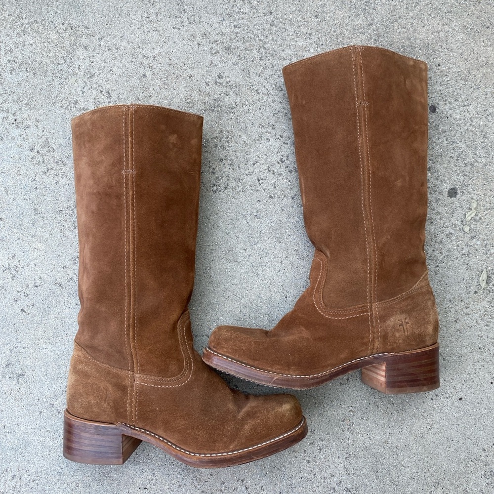 Frye Campus Boots Brown Suede Women’s Sz 8m
